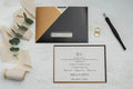 Black Gold Wedding Invitation LunaInvites