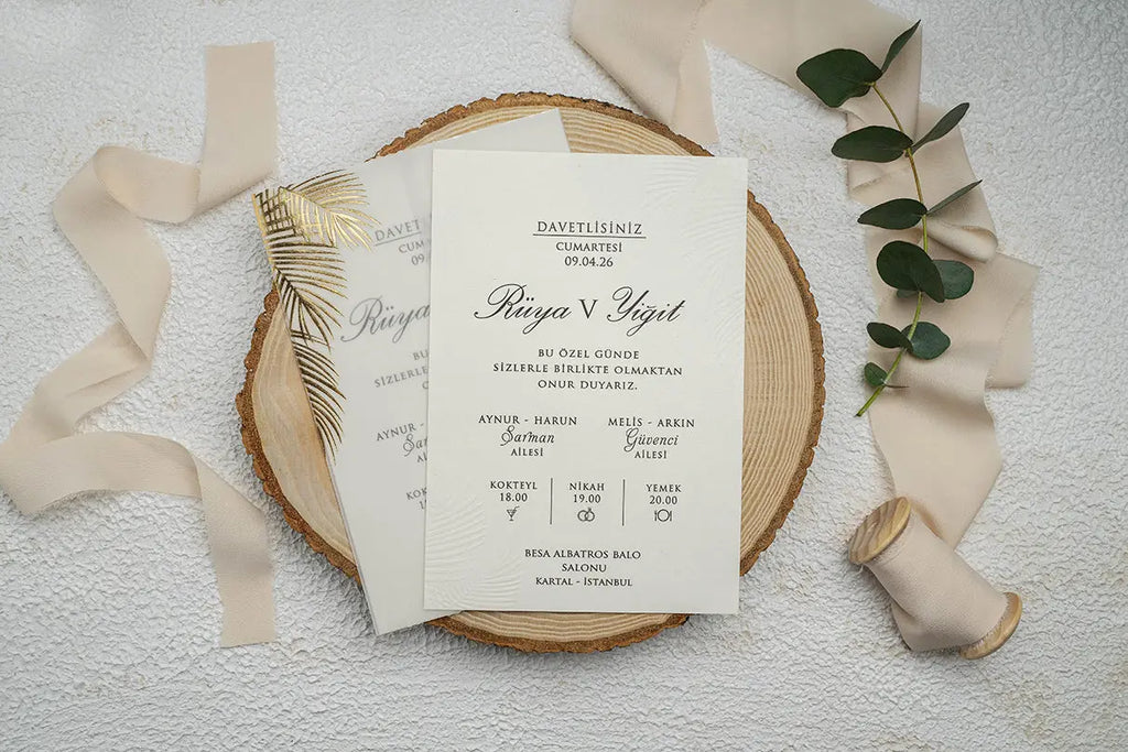 Wax Seal Wedding Invitation with Blush Envelope and Deckle Edge Card (Kopya) LunaInvites