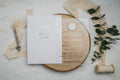 Clear Acrylic Wedding Invitation with White Envelope – Minimal Elegant Design LunaInvites