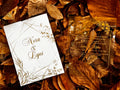 Clear Acrylic Wedding Invitation with White Botanical Envelope LunaInvites