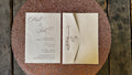 Cream Wedding Invitations with Gold Foil Print & Matching Envelope - LunaInvites