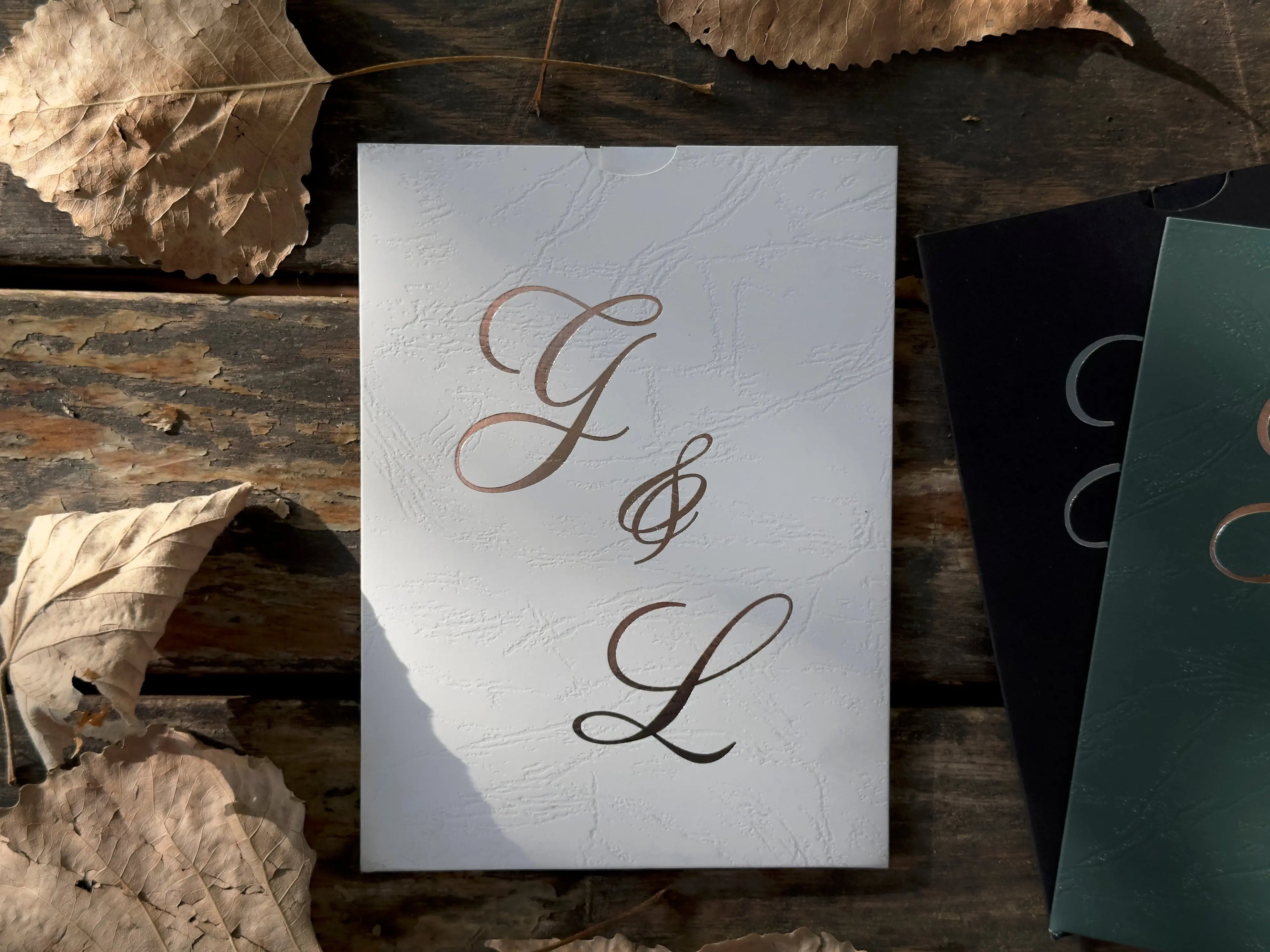 Frosted Acrylic Wedding Invitation with Gold Baroque Pocket & Wax Seal (Kopya) LunaInvites