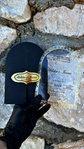 Acrylic Arch Wedding Invitation with Black Envelope & Gold Foil - LunaInvites