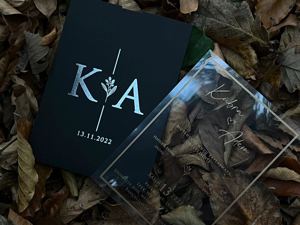 Clear Acrylic Wedding Invitation LunaInvites