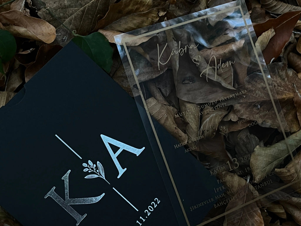 Clear Acrylic Wedding Invitation LunaInvites