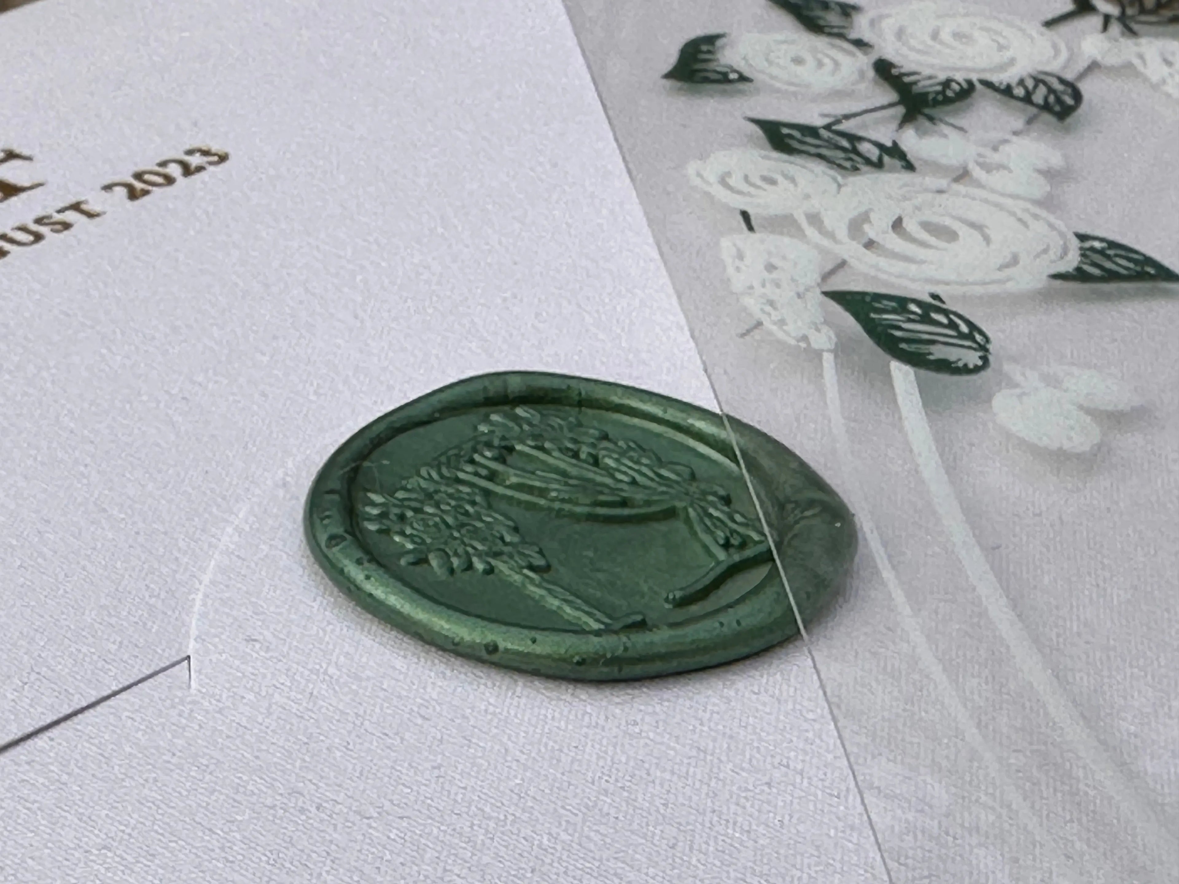 Frosted Acrylic Wedding Invitation with Black Print & Black Envelope (Kopya) LunaInvites