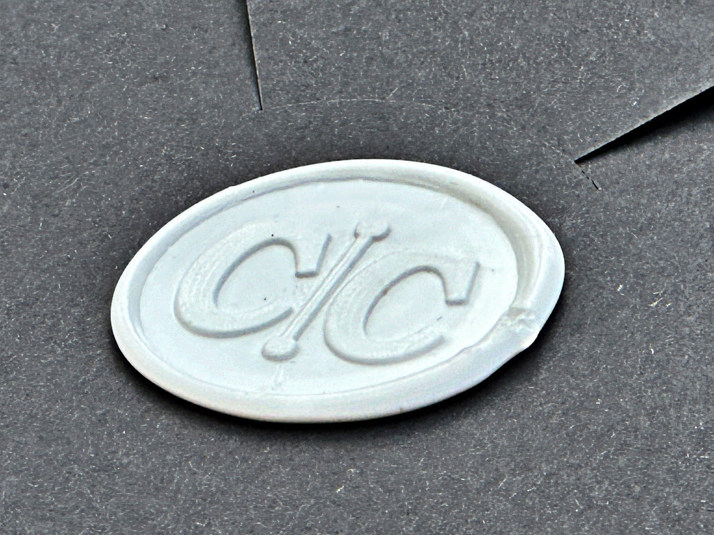 Clear Acrylic Wedding Invitation with White Print, Black Envelope & White Wax Seal - LunaInvites