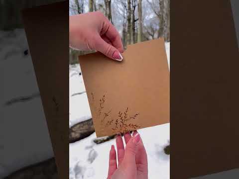 Acrylic Wedding Invitations with Gold Print and Kraft Envelope