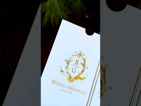 Gold Foil Wedding Invitation with White Card & Elegant Frame