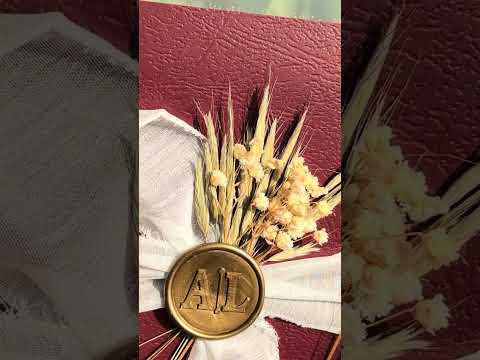 Islamic Acrylic Wedding Invitation with Arabic Calligraphy and Wax Seal